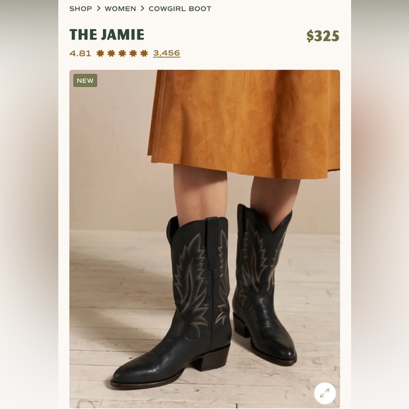 The Jamie Tecovas Black Cowgirl / Cowboy Boot - Picture 10 of 11